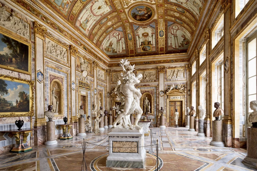 Inside Borghese Gallery - Bernini Apollo and Daphne statue