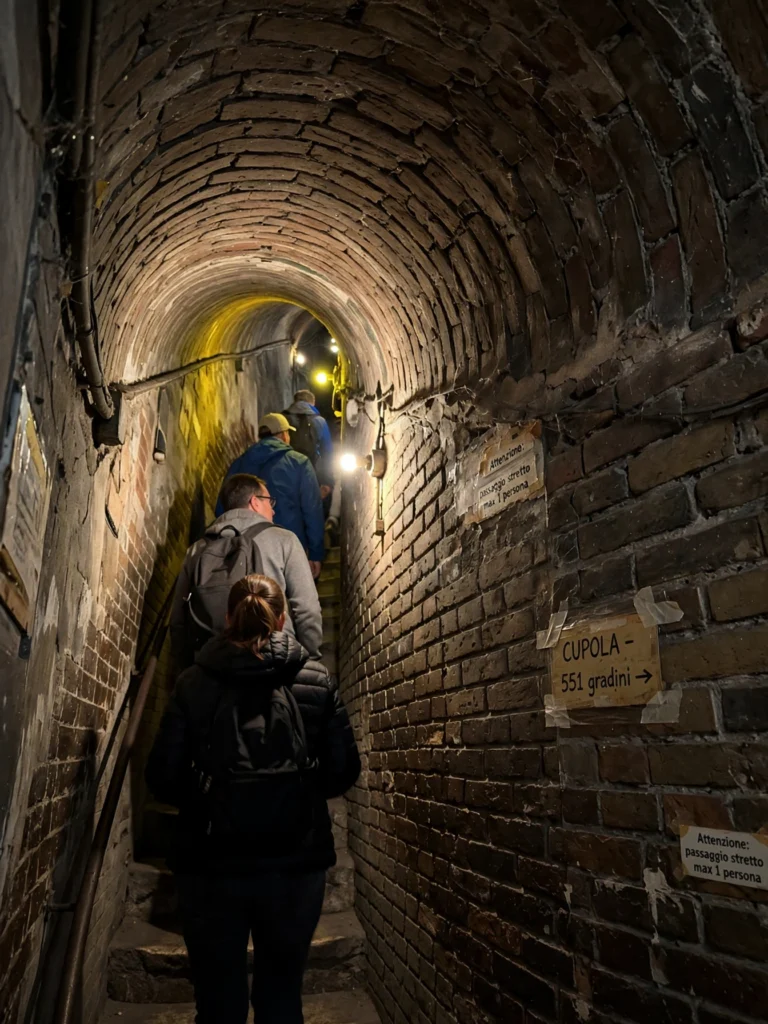 Narrow staircase to St. Peter's Basilica Dome - 551 steps climb