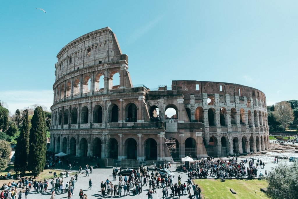 Colosseum in Rome at 10:30 AM with skip the line entrance queue for cruise passengers shore excursion from Civitavecchia